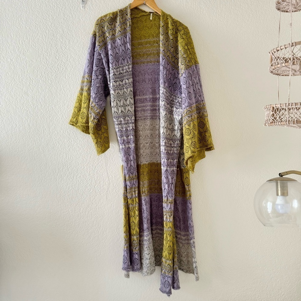 Free People Midnight Reflections Kimono Duster XS - Picture 5 of 8